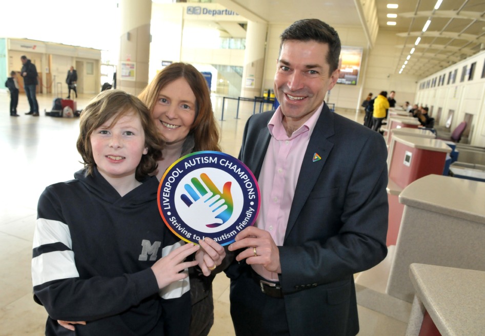 Liverpool mum and founder of Autism Adventures Julie Simpson with Robin Bush, CEO of Autism Together, and Julie