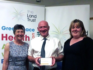 Anne Litherland and Terry Usher at the Lands Trust Managing Agency Conference awards ceremony in Northumberland